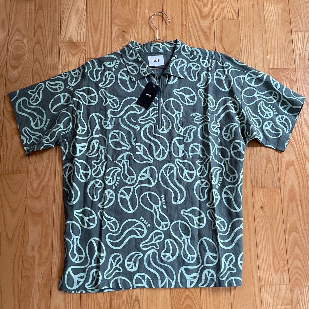 NWT ☮️ HUF Linen Shirt